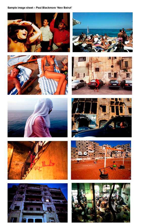 Sample Image sheet Paul Blackmore NEW BEIRUT exhibition
