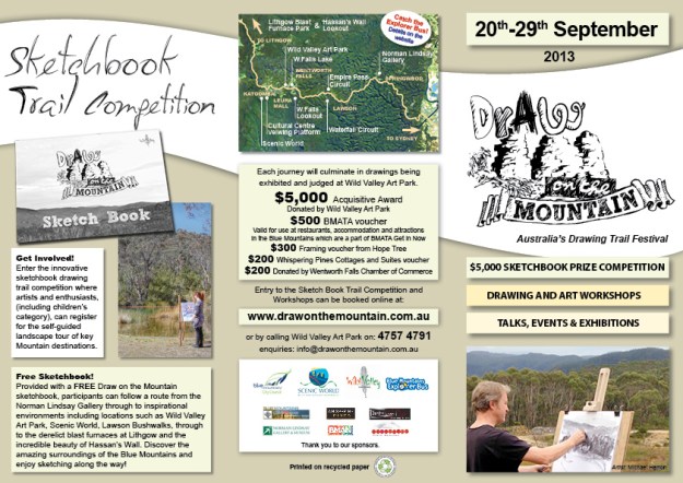 draw on the mountain outside