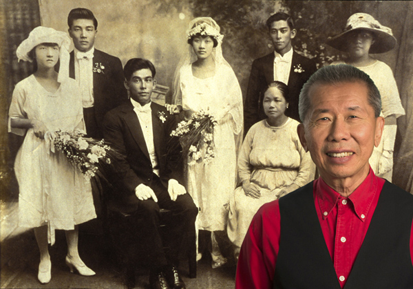 william yang with family portrait for his film blood links
